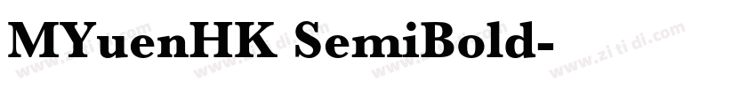 MYuenHK SemiBold字体转换